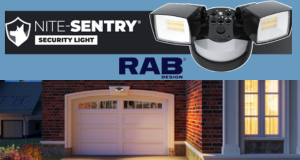 RAB twin head security light